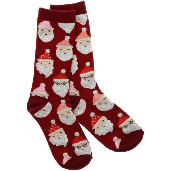 Holly Jolly Santa Tall Socks