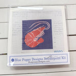 Shrimp on Dark Blue Needlepoint Kit - The Pink Pineapple 850