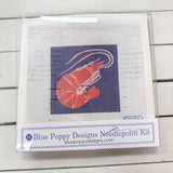 Shrimp on Dark Blue Needlepoint Kit - The Pink Pineapple 850