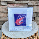 Shrimp on Dark Blue Needlepoint Kit - The Pink Pineapple 850