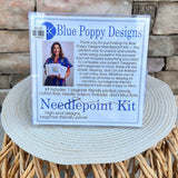 Shrimp on Dark Blue Needlepoint Kit - The Pink Pineapple 850
