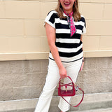 Sideline Social Sweater Top in Black - The Pink Pineapple 850