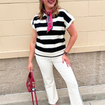 Sideline Social Sweater Top in Black - The Pink Pineapple 850