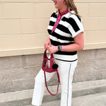 Sideline Social Sweater Top in Black - The Pink Pineapple 850