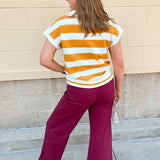 Sideline Social Sweater Top in Mustard - The Pink Pineapple 850