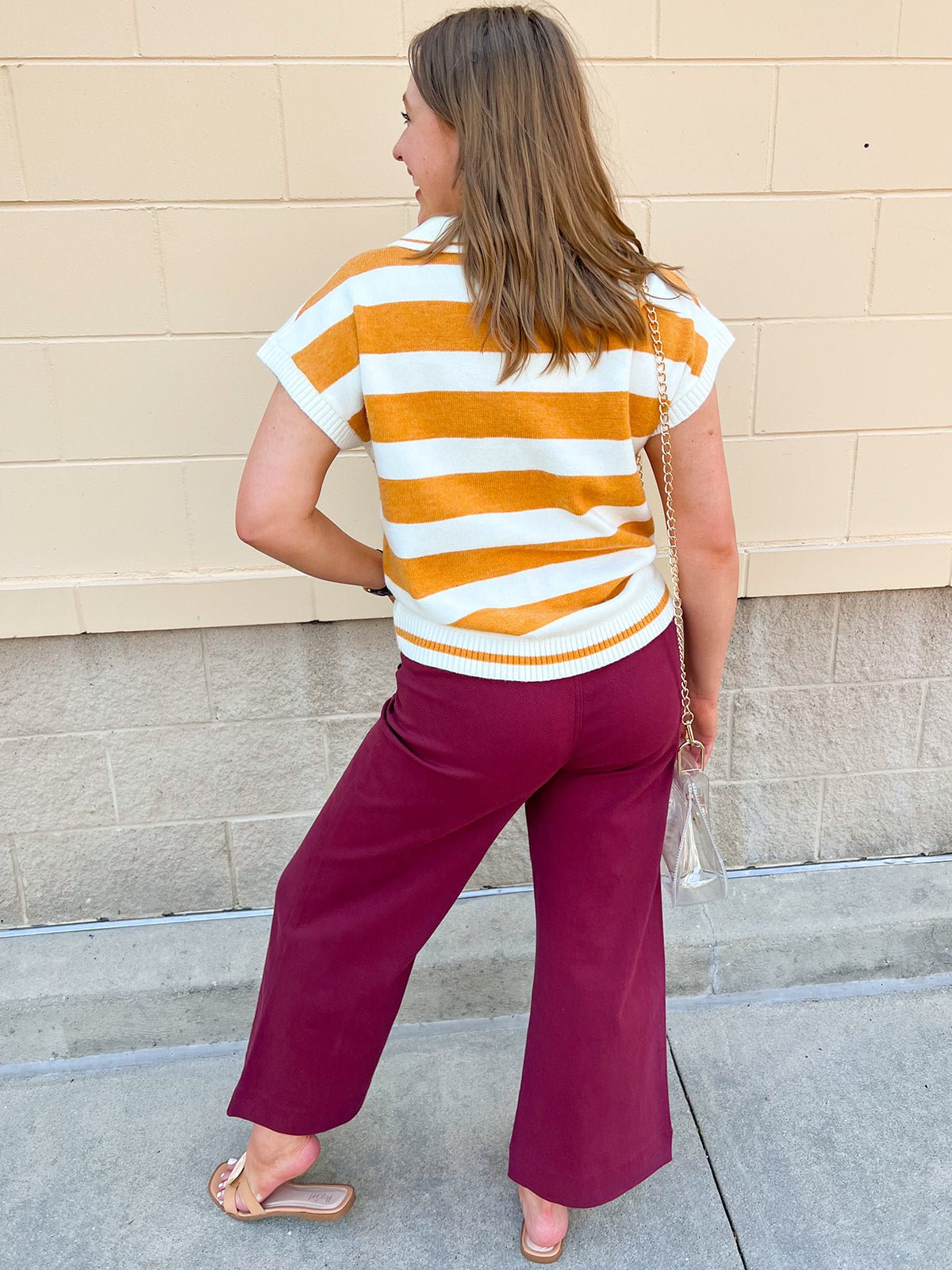Sideline Social Sweater Top in Mustard - The Pink Pineapple 850