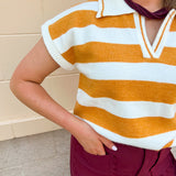 Sideline Social Sweater Top in Mustard - The Pink Pineapple 850