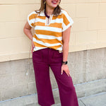 Sideline Social Sweater Top in Mustard - The Pink Pineapple 850