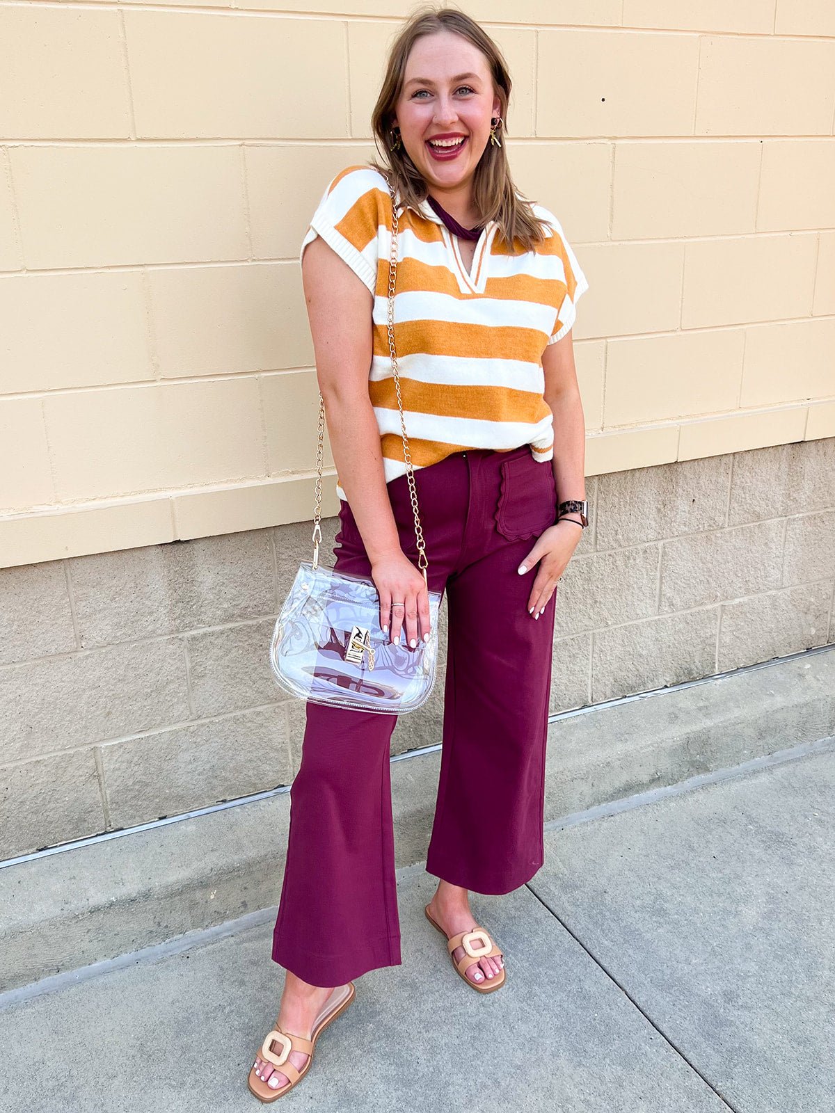 Sideline Social Sweater Top in Mustard - The Pink Pineapple 850