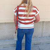 Sideline Social Sweater Top in Orange - The Pink Pineapple 850