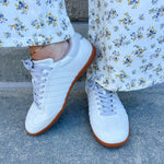 Sidewalk Stroll Sneakers with White Side Stripes - The Pink Pineapple 850