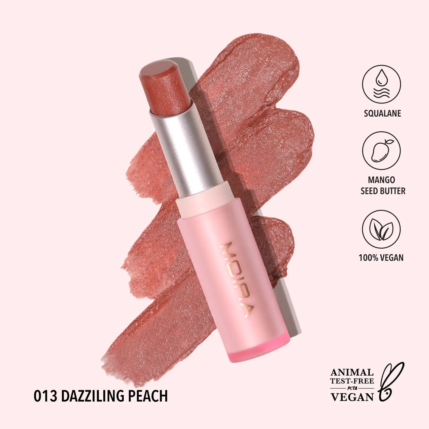 Signature Lipstick (013, Dazzling Peach) - The Pink Pineapple 850