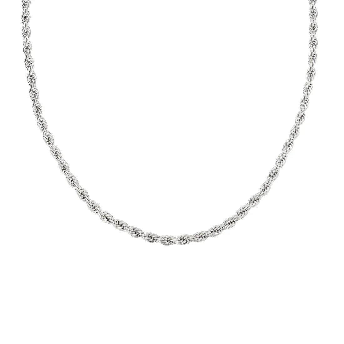 Silver Chunky Twisted Necklace - The Pink Pineapple 850