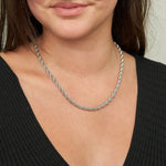 Silver Chunky Twisted Necklace - The Pink Pineapple 850