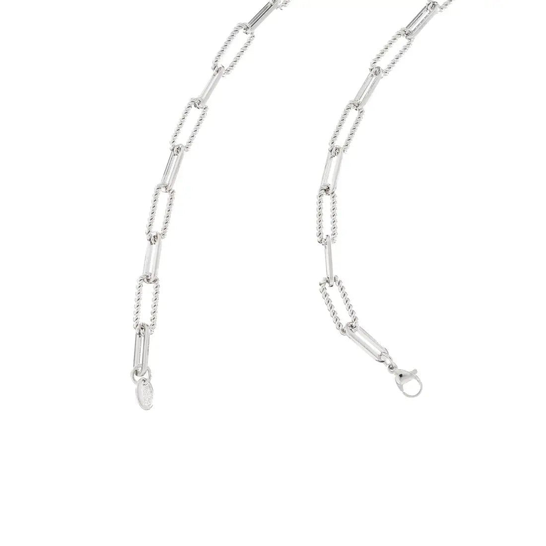 Silver Twisted Links Necklace - The Pink Pineapple 850