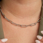 Silver Twisted Links Necklace - The Pink Pineapple 850