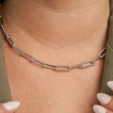 Silver Twisted Links Necklace - The Pink Pineapple 850