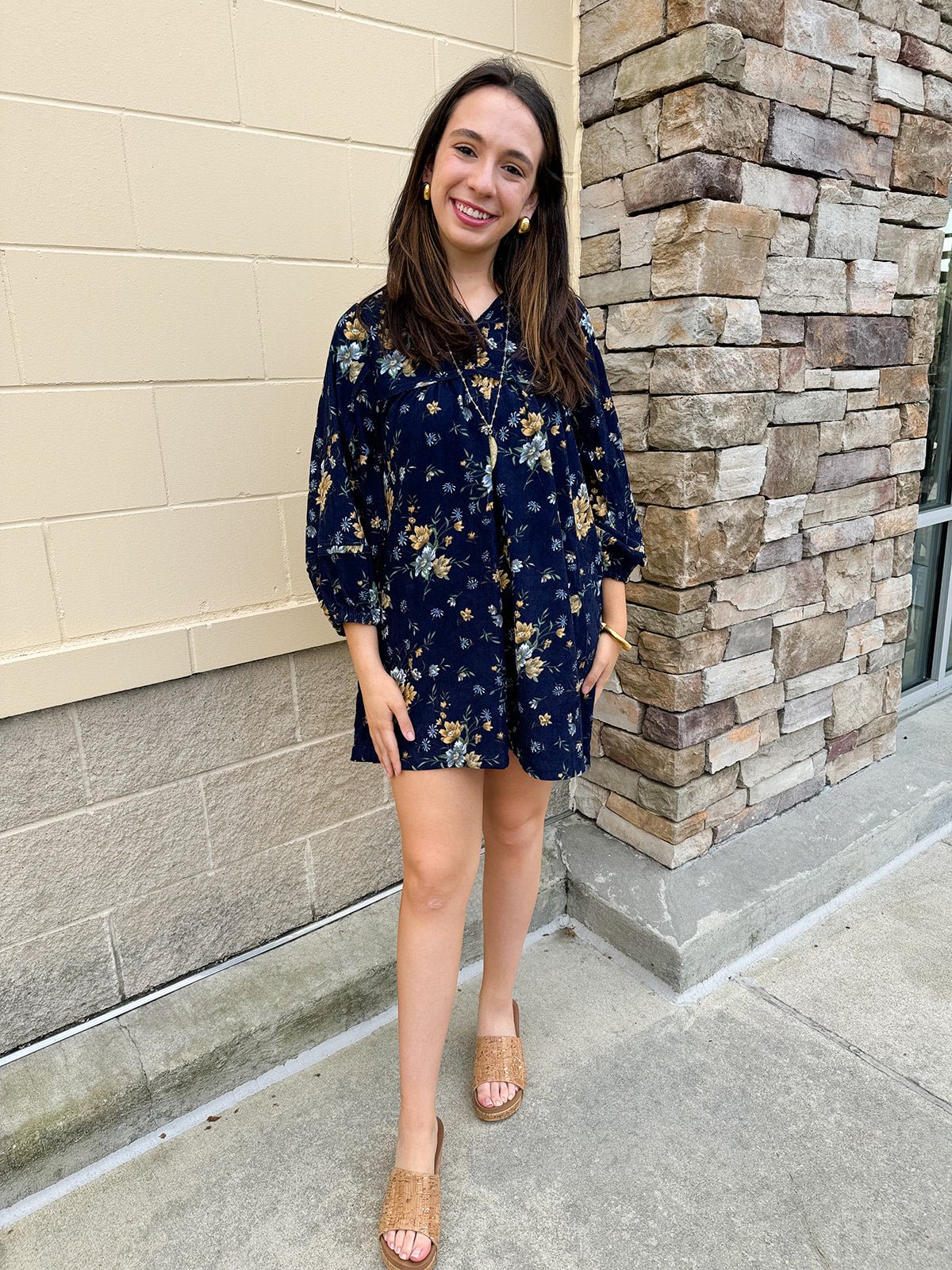 Simply Lovely Corduroy Mini Dress - The Pink Pineapple 850