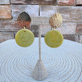 Simply the Best Earrings in Gold & Pistachio - The Pink Pineapple 850
