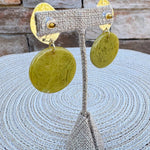 Simply the Best Earrings in Gold & Pistachio - The Pink Pineapple 850