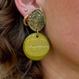Simply the Best Earrings in Gold & Pistachio - The Pink Pineapple 850