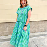 Skyline Striped Top & Maxi Skirt Set - The Pink Pineapple 850