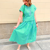 Skyline Striped Top & Maxi Skirt Set - The Pink Pineapple 850