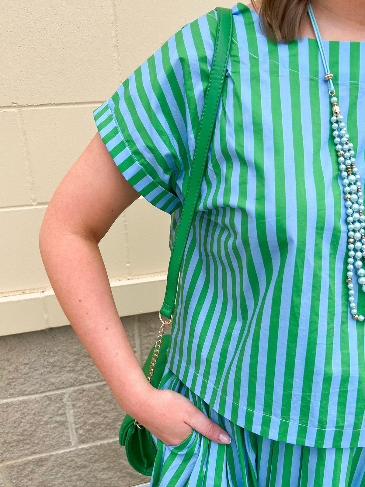 Skyline Striped Top & Maxi Skirt Set - The Pink Pineapple 850