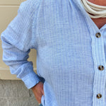 Skyward Linen Button - Up Top - The Pink Pineapple 850