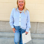 Skyward Linen Button - Up Top - The Pink Pineapple 850