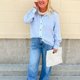 Skyward Linen Button - Up Top - The Pink Pineapple 850