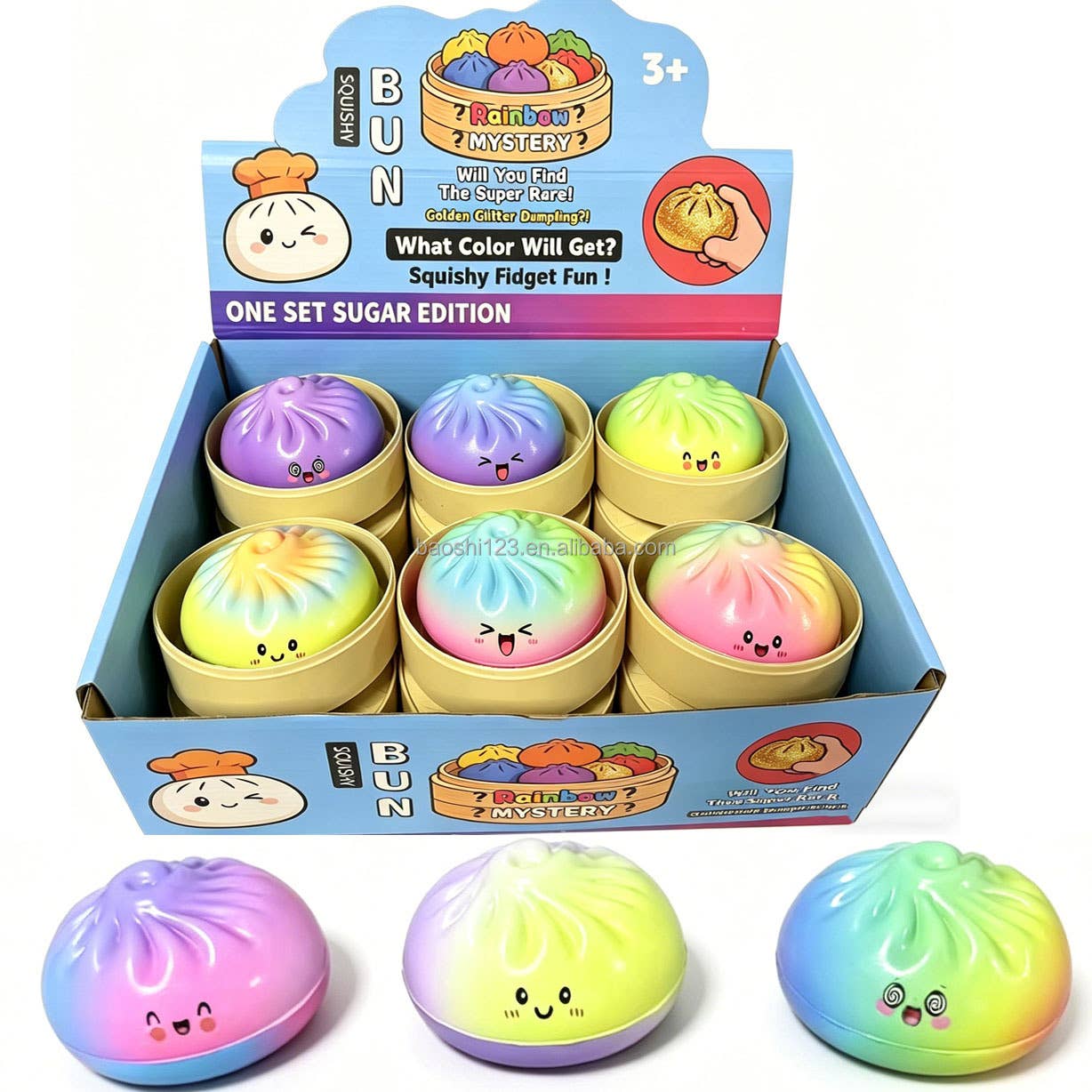 Slow Rise Dumpling Squishy Rainbow Mystery - The Pink Pineapple 850
