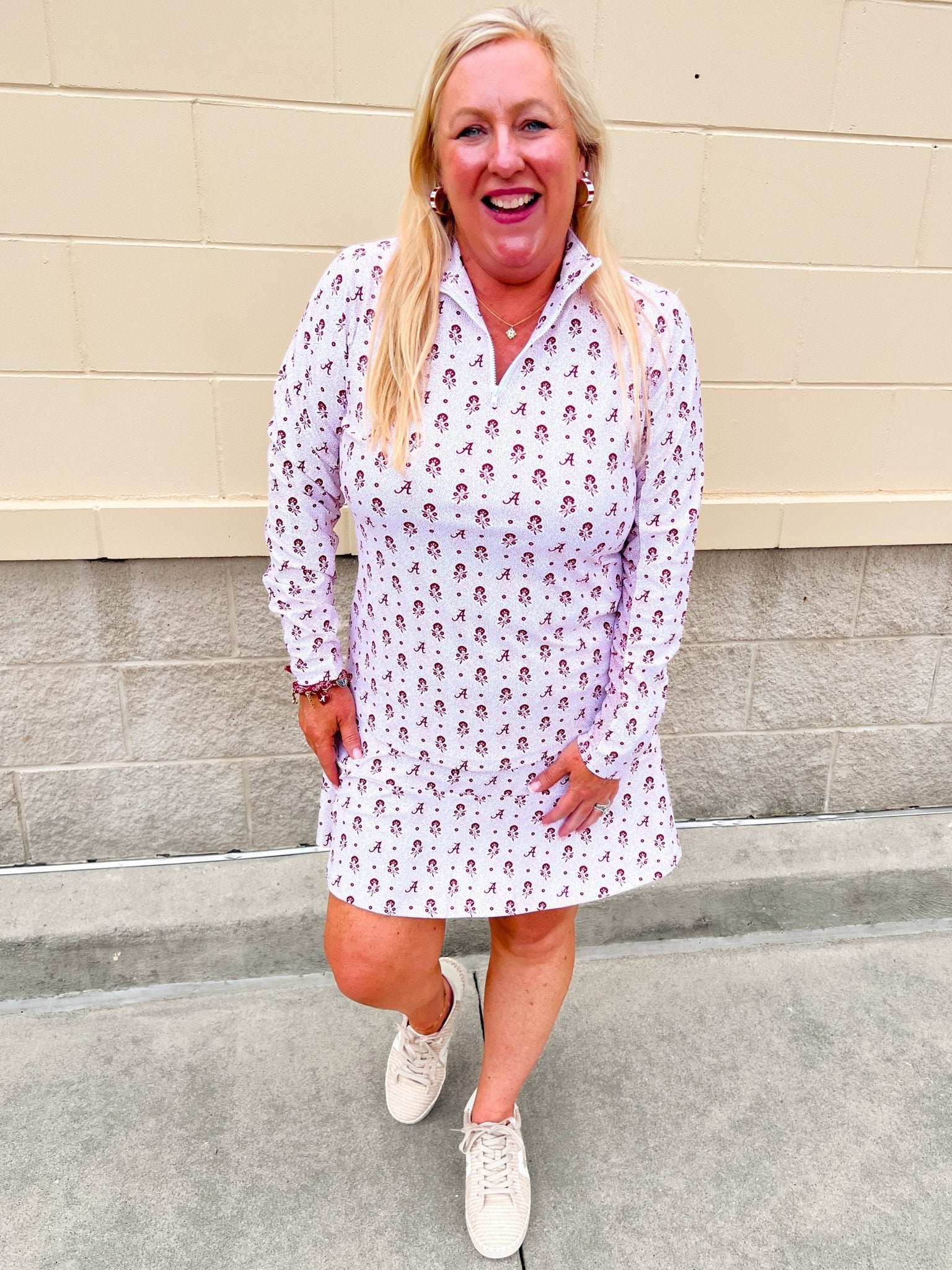 [Smith & Quinn] Ava Quarter Zip - Alabama Dot Floral - The Pink Pineapple 850