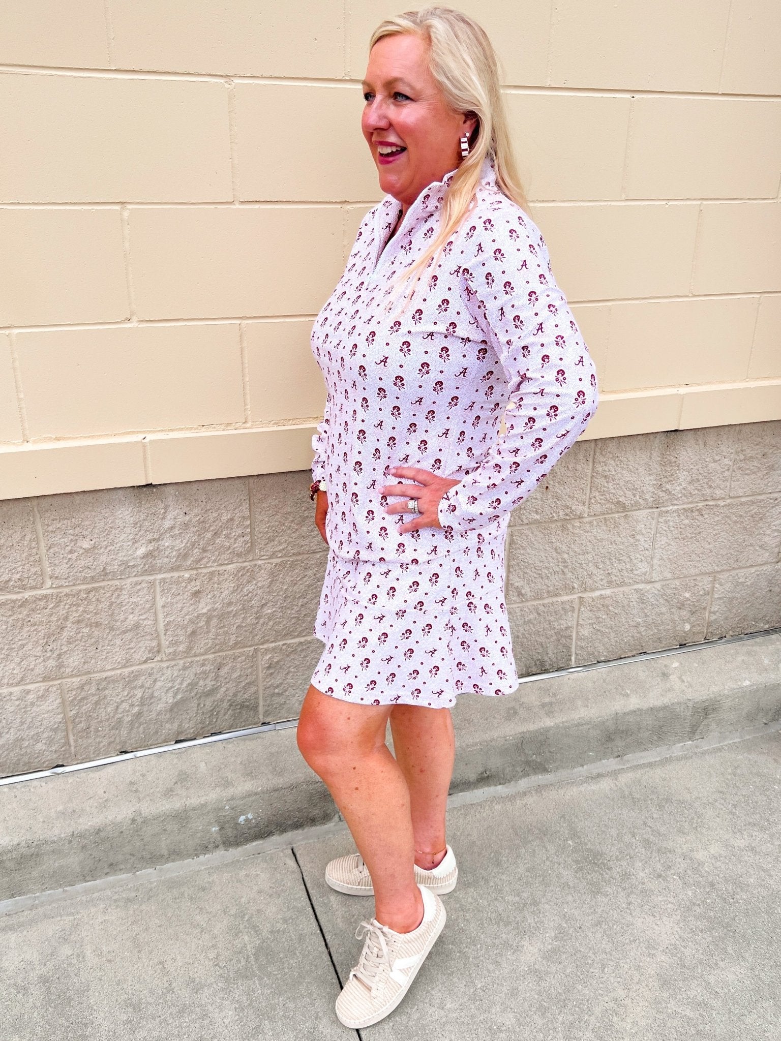 [Smith & Quinn] Ava Quarter Zip - Alabama Dot Floral - The Pink Pineapple 850