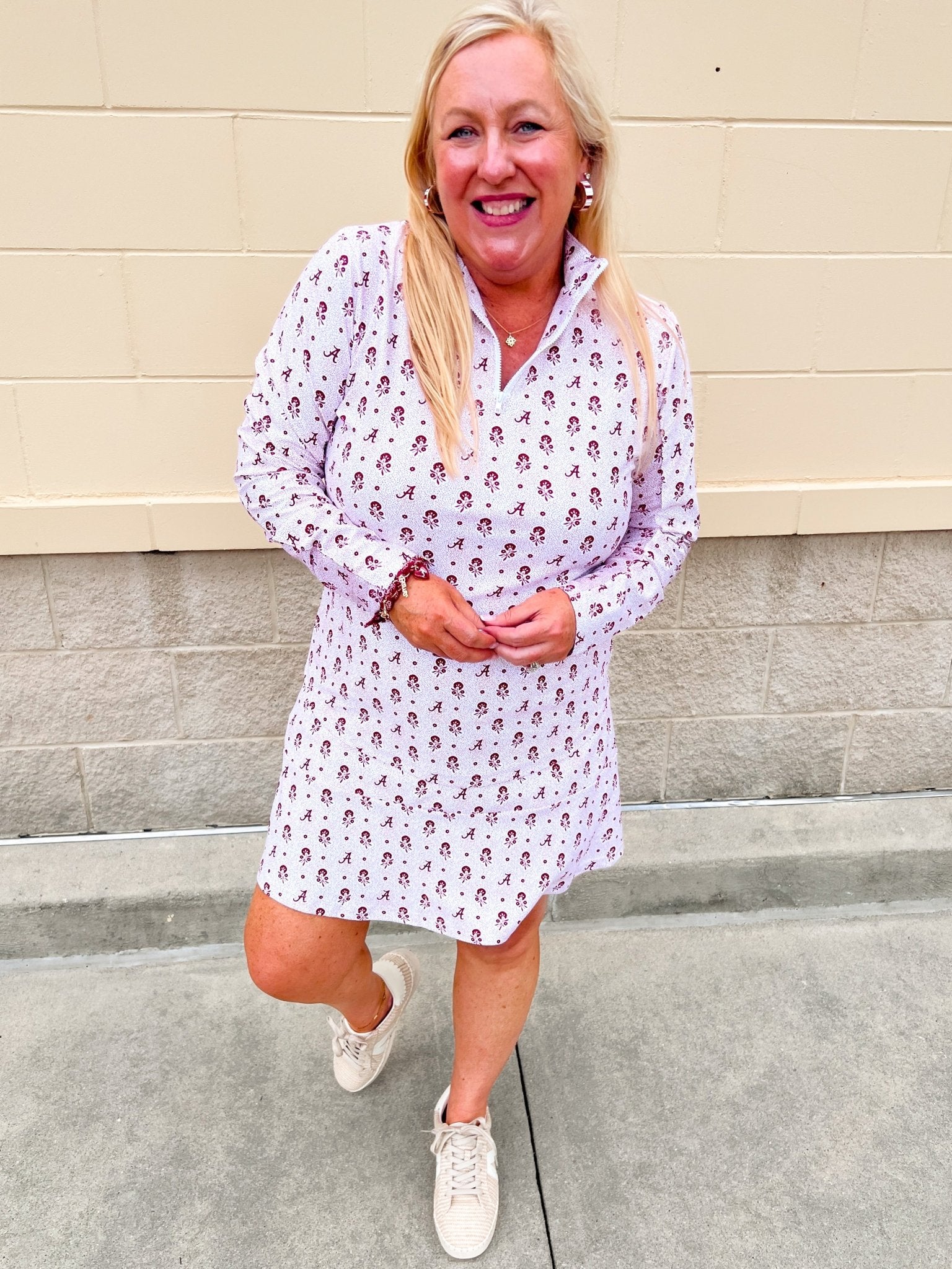 [Smith & Quinn] Ava Quarter Zip - Alabama Dot Floral - The Pink Pineapple 850