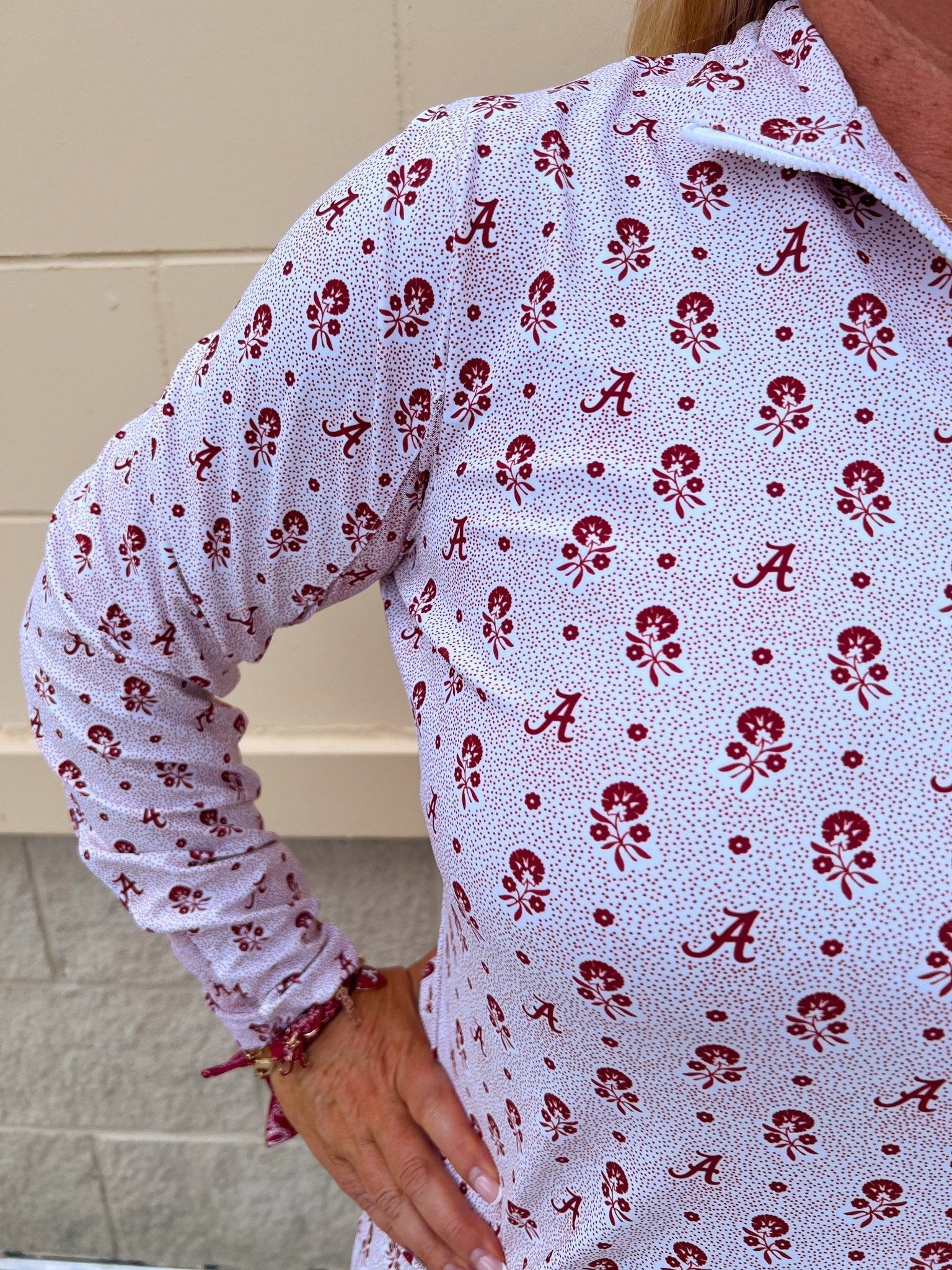 [Smith & Quinn] Ava Quarter Zip - Alabama Dot Floral - The Pink Pineapple 850