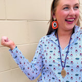 [Smith & Quinn] Ava Quarter Zip - Florida Dot Floral - The Pink Pineapple 850