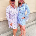 [Smith & Quinn] Ava Quarter Zip - Florida State Dot Floral - The Pink Pineapple 850