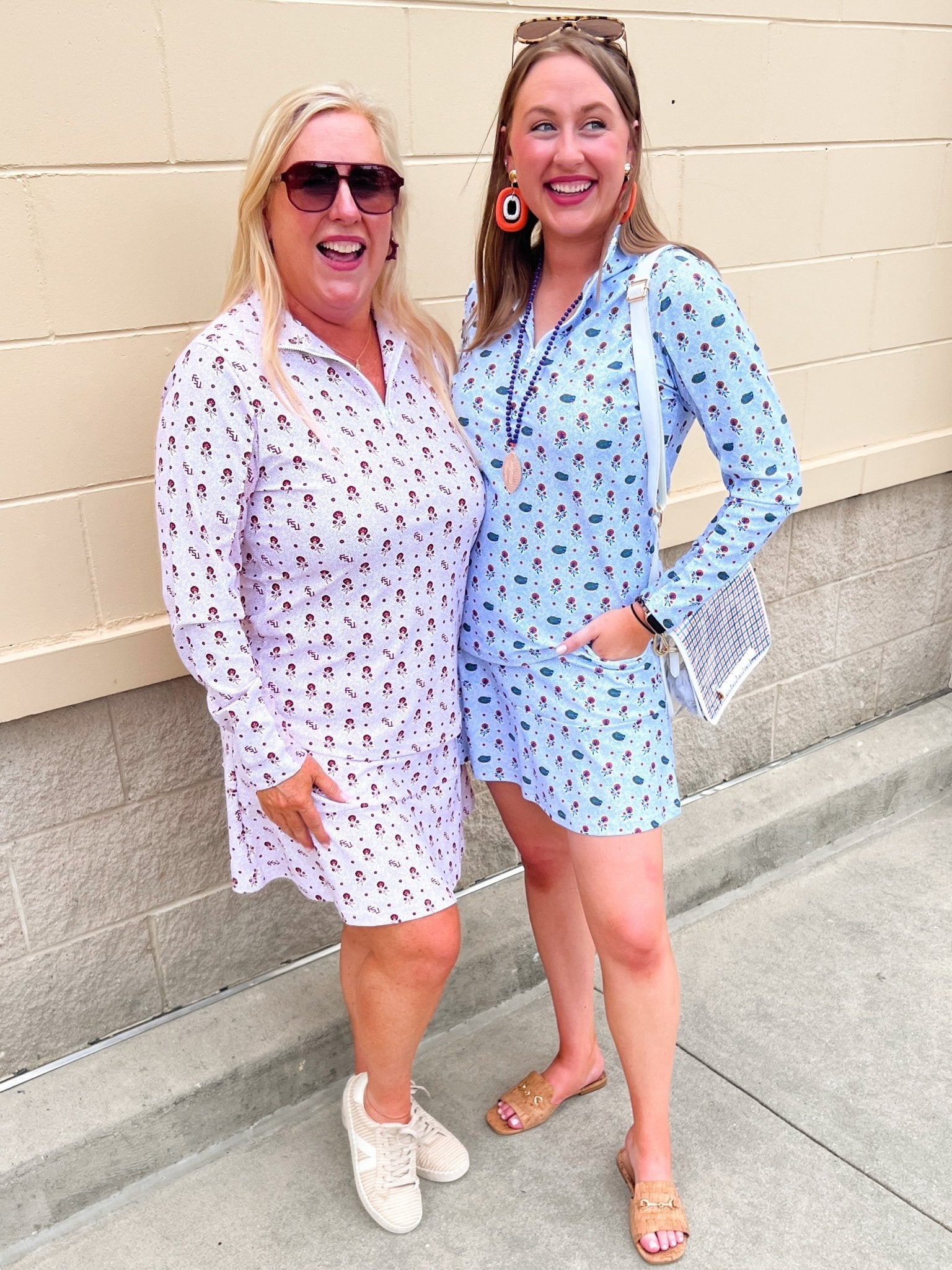 [Smith & Quinn] Ava Quarter Zip - Florida State Dot Floral - The Pink Pineapple 850