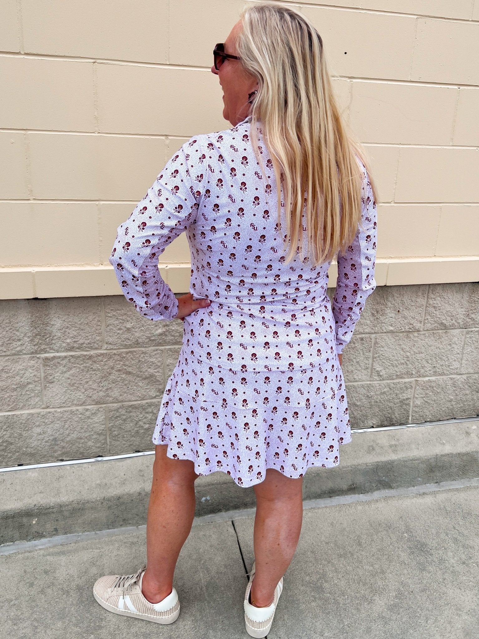 [Smith & Quinn] Ava Quarter Zip - Florida State Dot Floral - The Pink Pineapple 850