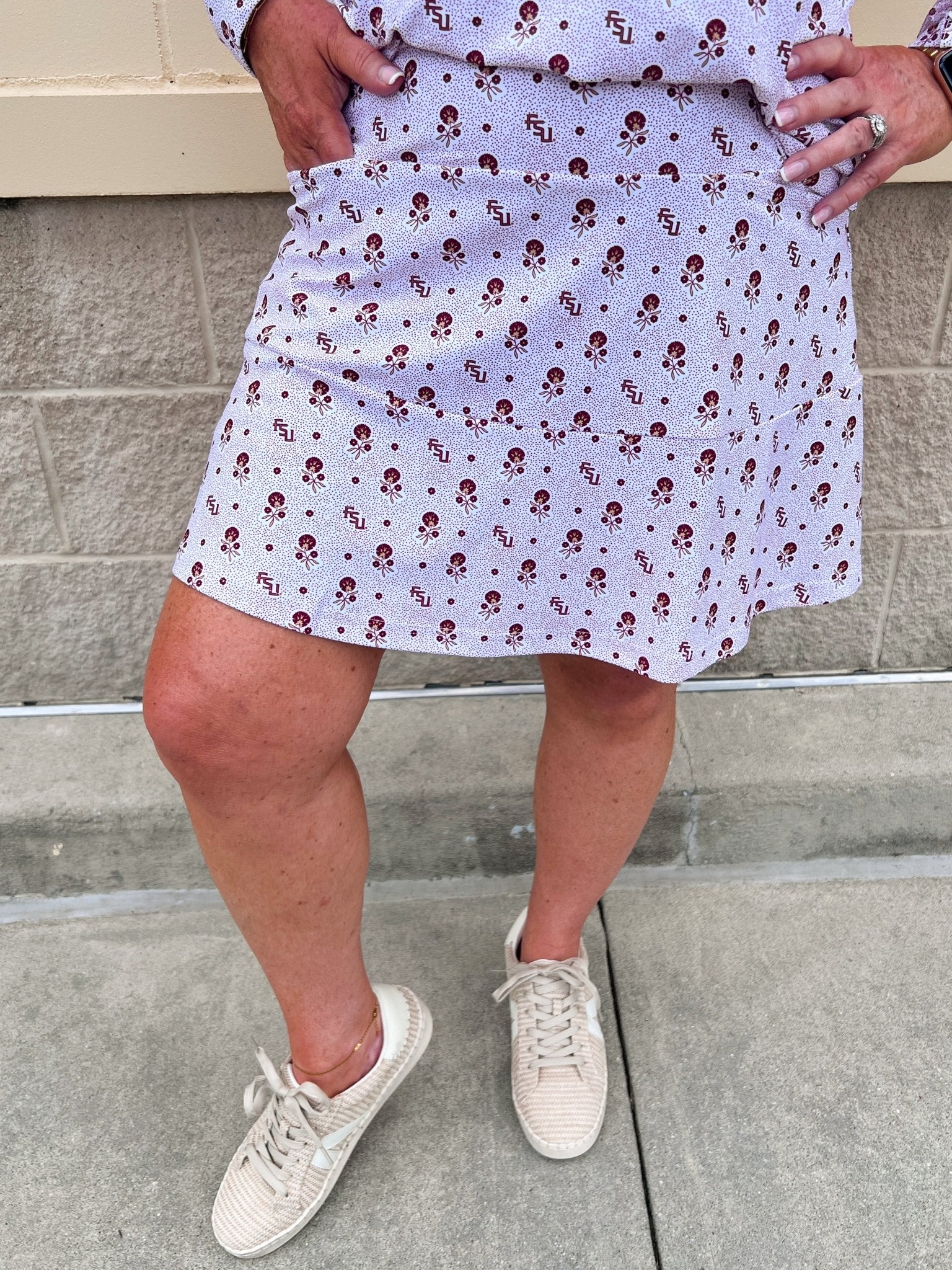 [Smith & Quinn] Molly Skort - FSU Dot Floral - The Pink Pineapple 850