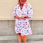 [Smith & Quinn] Tory Dress - Alabama Gameday Toile - The Pink Pineapple 850
