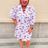 [Smith & Quinn] Tory Dress - Alabama Gameday Toile - The Pink Pineapple 850