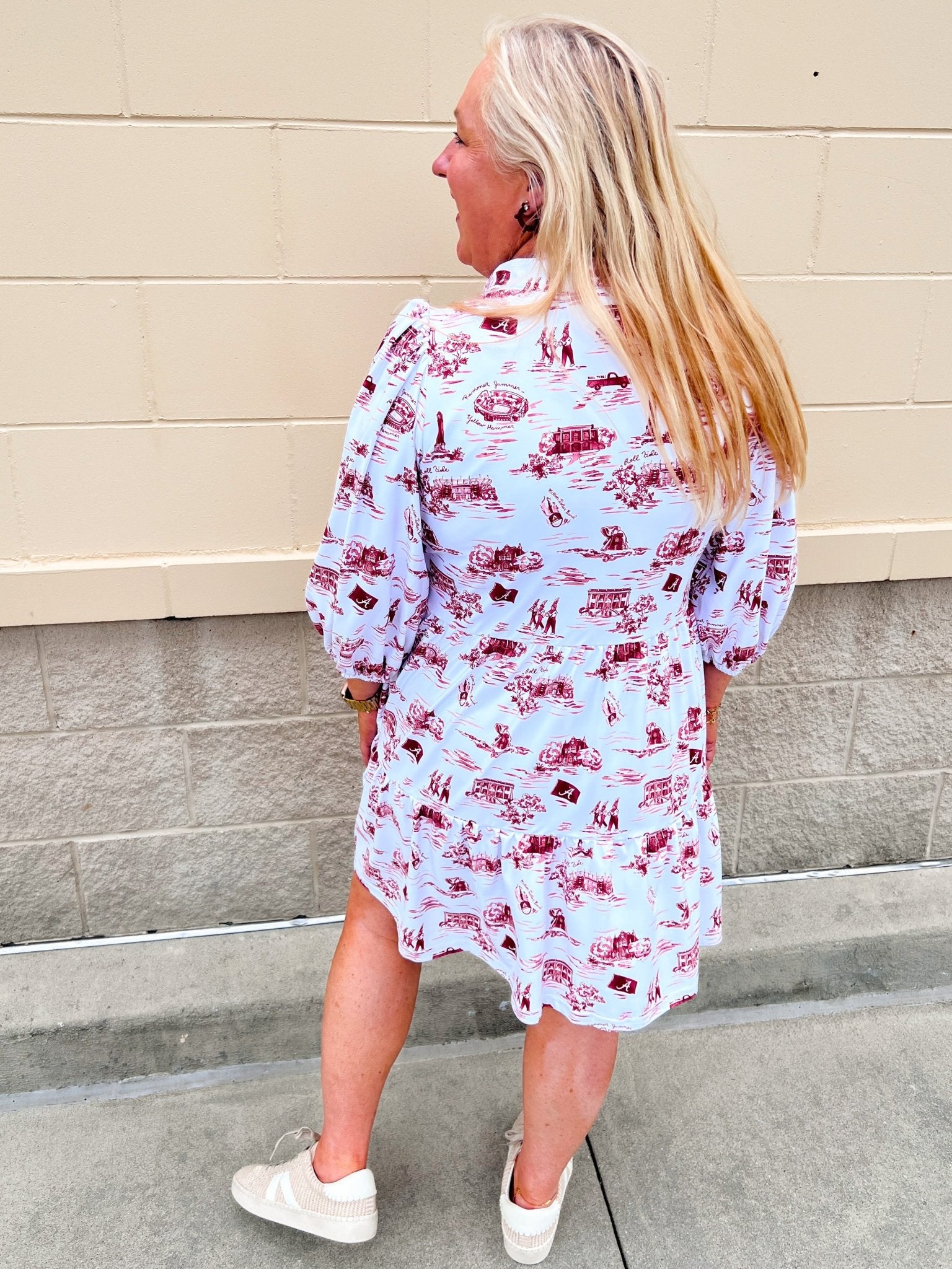 [Smith & Quinn] Tory Dress - Alabama Gameday Toile - The Pink Pineapple 850