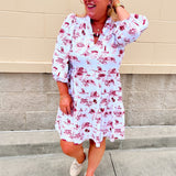[Smith & Quinn] Tory Dress - Alabama Gameday Toile - The Pink Pineapple 850