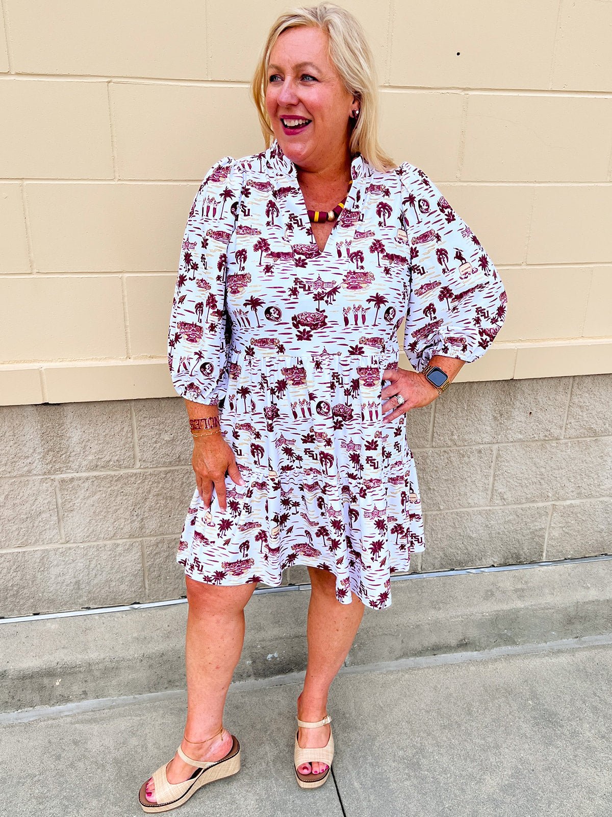 [Smith & Quinn] Tory Dress – Florida State Gameday Toile - The Pink Pineapple 850