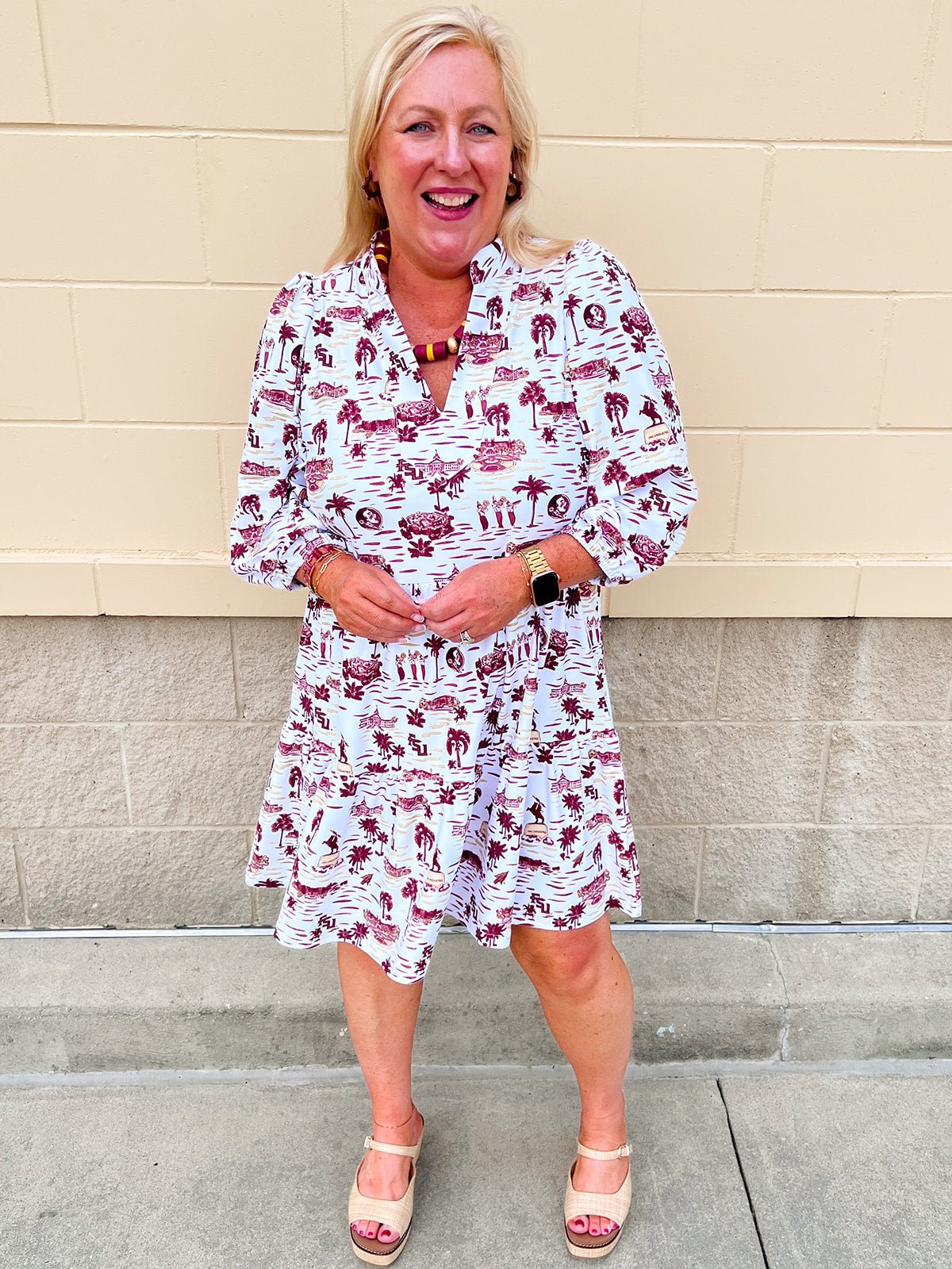 [Smith & Quinn] Tory Dress – Florida State Gameday Toile - The Pink Pineapple 850