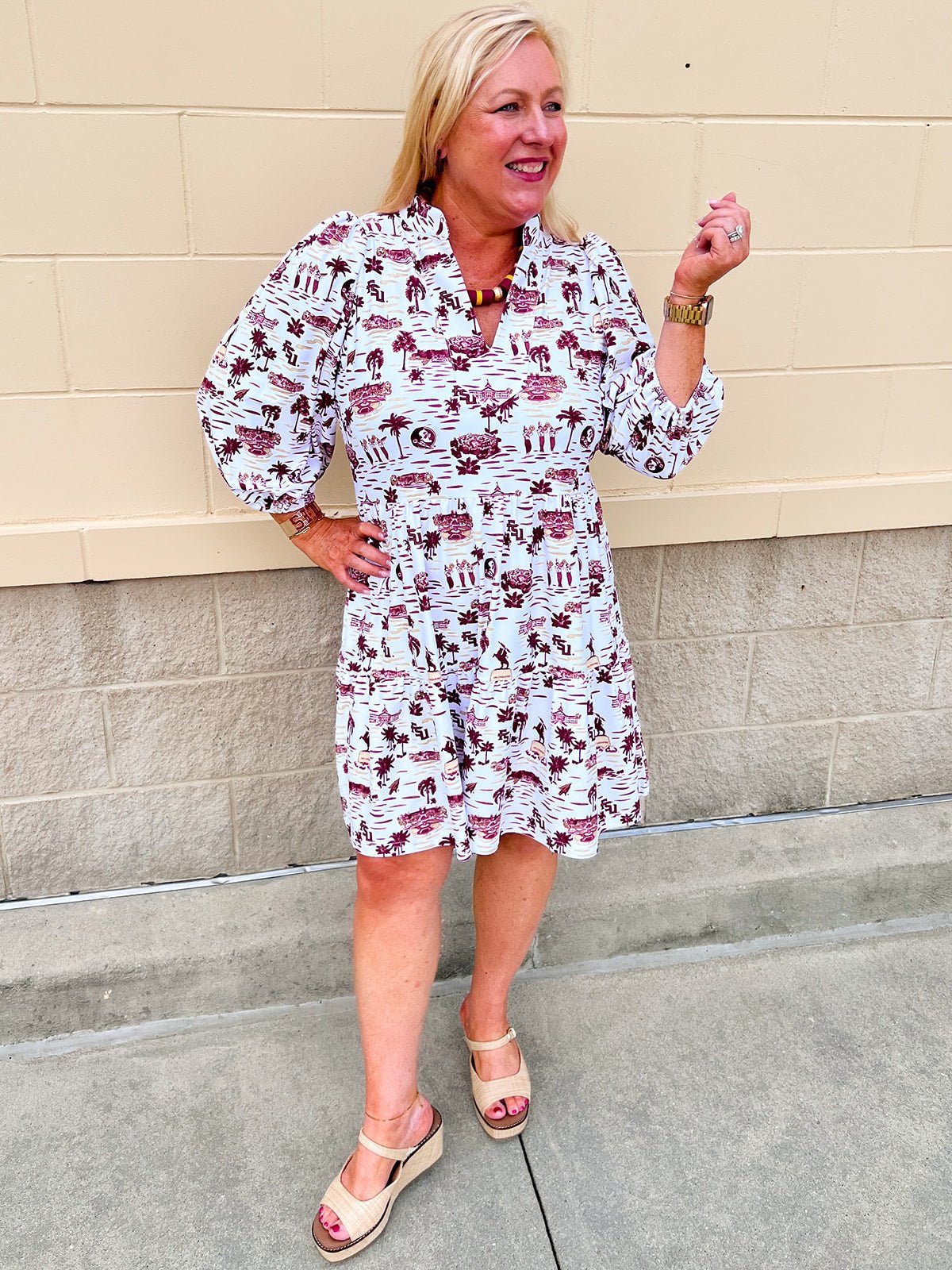[Smith & Quinn] Tory Dress – Florida State Gameday Toile - The Pink Pineapple 850