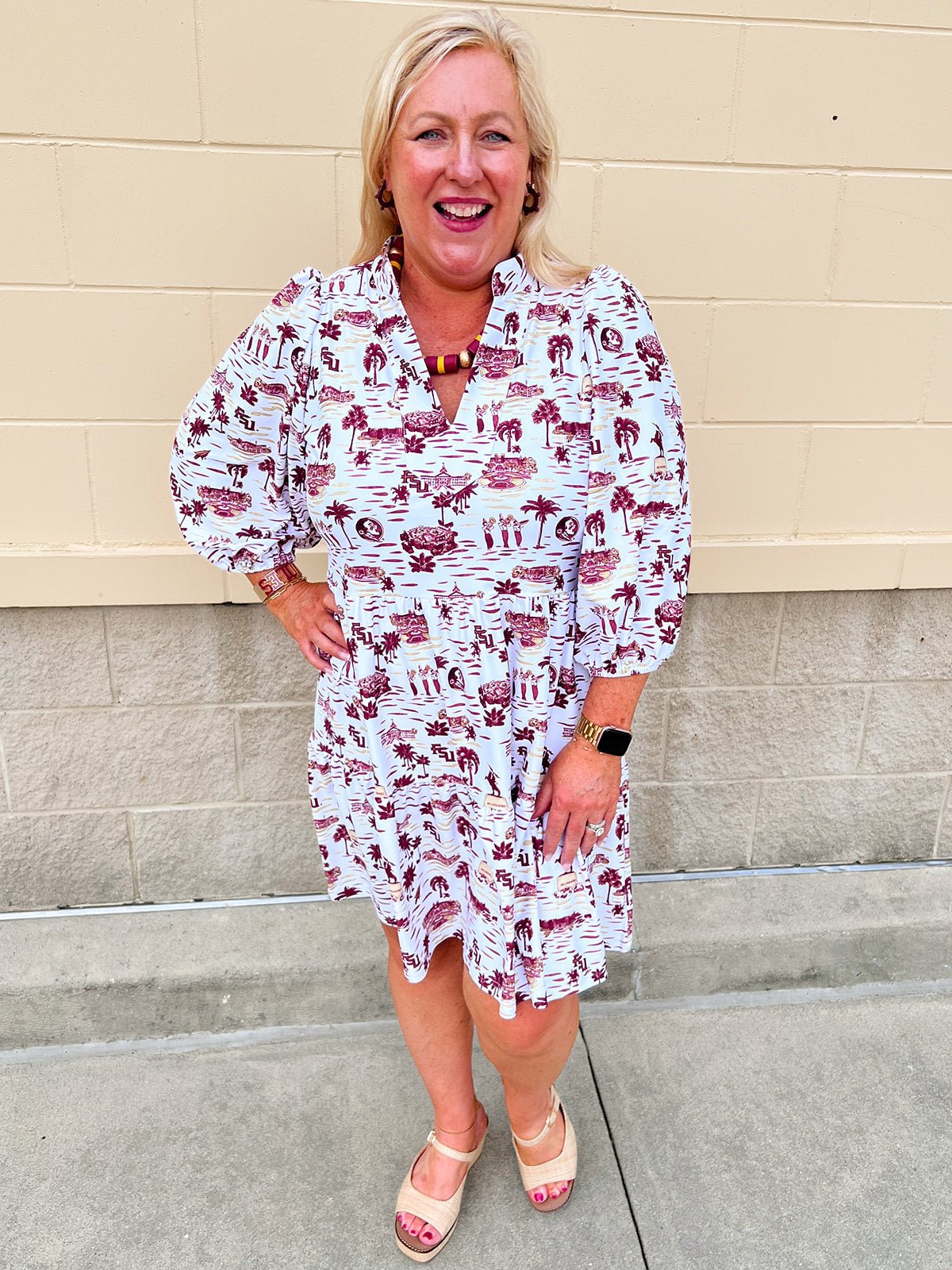 [Smith & Quinn] Tory Dress – Florida State Gameday Toile - The Pink Pineapple 850