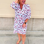 [Smith & Quinn] Tory Dress - Georgia Gameday Toile - The Pink Pineapple 850